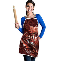 Personalised All Red New Zealand Darts Apron Aoteroa Fern Maori Galaxy Style - Polynesian Pride