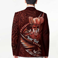 Personalised All Red New Zealand Darts Blazer Aoteroa Fern Maori Galaxy Style - Polynesian Pride