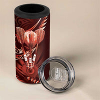 All Red New Zealand Darts 4 in 1 Can Cooler Tumbler Aoteroa Fern Maori Galaxy Style LT14 - Polynesian Pride