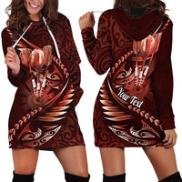 Personalised All Red New Zealand Darts Hoodie Dress Aoteroa Fern Maori Galaxy Style LT14 - Polynesian Pride
