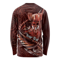Personalised All Red New Zealand Darts Long Sleeve Shirt Aoteroa Fern Maori Galaxy Style LT14 - Polynesian Pride