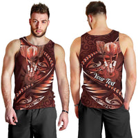 Personalised All Red New Zealand Darts Men Tank Top Aoteroa Fern Maori Galaxy Style LT14 - Polynesian Pride