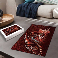 Personalised All Red New Zealand Darts Puzzle Aoteroa Fern Maori Galaxy Style - Polynesian Pride
