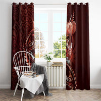 Personalised All Red New Zealand Darts Window Curtain Aoteroa Fern Maori Galaxy Style LT14 - Polynesian Pride