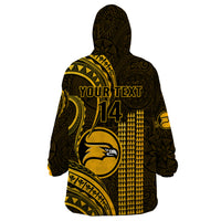Personalised Hawaii Nanakuli High And Intermediate School Wearable Blanket Hoodie Polynesian Kakau Pattern LT14 - Polynesian Pride