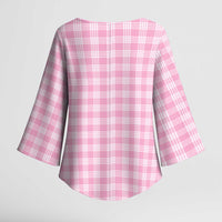 Light Pink Japanese Palaka Pride Kimono Sleeve Blouse - Polynesian Pride