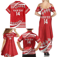 Custom Mate Maa Tonga Family Matching Summer Maxi Dress and Hawaiian Shirt 2024 Go Champions LT14 - Polynesian Pride