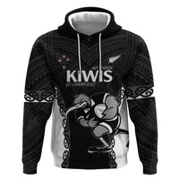 Aotearoa Rugby Custom Zip Hoodie Maori Kiwi - Mascot Style