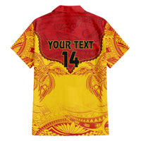 Papua New Guinea Rugby Custom Family Matching Off The Shoulder Long Sleeve Dress and Hawaiian Shirt Go Kumuls PNG - Polynesian Pattern LT14 - Polynesian Pride