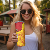 Custom Papua New Guinea Rugby Skinny Tumbler Go Kumuls PNG - Polynesian Pattern LT14 - Polynesian Pride