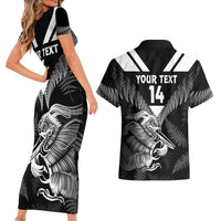 Aotearoa Silver Fern Rugby Custom Couples Matching Short Sleeve Bodycon Dress and Hawaiian Shirt 2024 Go Kiwi LT14 - Polynesian Pride