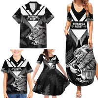 Aotearoa Silver Fern Rugby Custom Family Matching Summer Maxi Dress and Hawaiian Shirt 2024 Go Kiwi LT14 - Polynesian Pride