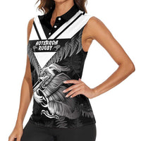 Aotearoa Silver Fern Rugby Custom Women Sleeveless Polo Shirt 2024 Go Kiwi LT14 - Polynesian Pride