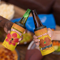 Custom Orchids PNG Rugby 4 in 1 Can Cooler Tumbler Go Champions Papua New Guinea LT14 - Polynesian Pride