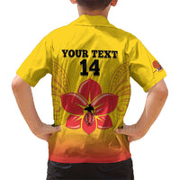 Orchids PNG Rugby Custom Kid Hawaiian Shirt Go Champions Papua New Guinea LT14 - Polynesian Pride