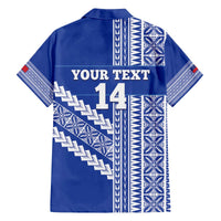 Fetu Samoa Rugby Custom Family Matching Off The Shoulder Long Sleeve Dress and Hawaiian Shirt Siapo Pattern - Sporty Style LT14 - Polynesian Pride