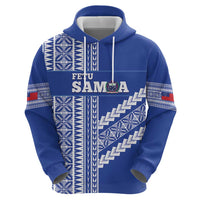 Fetu Samoa Rugby Custom Zip Hoodie Siapo Pattern - Sporty Style