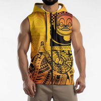 Marquesas Islands Sleeveless Zip Hoodie Marquesan Matatiki Fish Hook Patutiki - Polynesian Pride