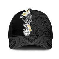 Black Samoa Tattoo Mesh Trucker Cap Plumeria Samoan Ocean Tatau Pattern - Polynesian Pride