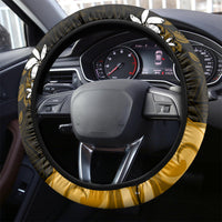 Ia Orana Tahiti Steering Wheel Cover Tahitian Girl With Tiare Apetahi Gold Version LT14 - Polynesian Pride