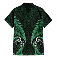 Aotearoa Pounamu Niho Family Matching Mermaid Dress and Hawaiian Shirt Silver Fern Mix Maori Pattern - Green LT14 - Polynesian Pride