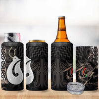 Aotearoa Hei Matau 4 in 1 Can Cooler Tumbler Haka Kiwi Mix Maori Mangopare LT14 - Polynesian Pride