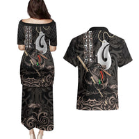 Aotearoa Hei Matau Couples Matching Puletasi and Hawaiian Shirt Haka Kiwi Mix Maori Mangopare LT14 - Polynesian Pride