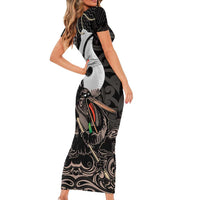 Aotearoa Hei Matau Family Matching Short Sleeve Bodycon Dress and Hawaiian Shirt Haka Kiwi Mix Maori Mangopare LT14 - Polynesian Pride