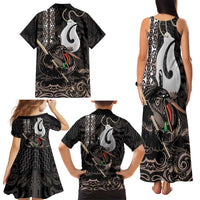 Aotearoa Hei Matau Family Matching Tank Maxi Dress and Hawaiian Shirt Haka Kiwi Mix Maori Mangopare LT14 - Polynesian Pride