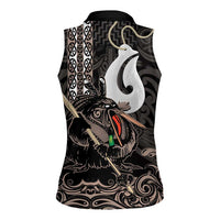 Aotearoa Hei Matau Women Sleeveless Polo Shirt Haka Kiwi Mix Maori Mangopare LT14 - Polynesian Pride