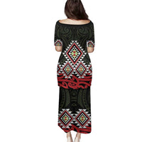 Kia Ora Aotearoa Family Matching Puletasi and Hawaiian Shirt 2025 Pasifika Maori Taniko Motifs LT14 - Polynesian Pride