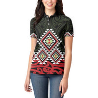 Kia Ora Aotearoa Women Polo Shirt 2025 Pasifika Maori Taniko Motifs LT14 - Polynesian Pride