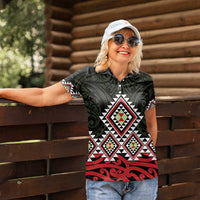 Kia Ora Aotearoa Women Polo Shirt 2025 Pasifika Maori Taniko Motifs LT14 - Polynesian Pride