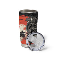 Japanese Dragon Katana Enso Tumbler Cup Japan Pagoda Seamless Cloud - Polynesian Pride