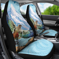 New Zealand South Island Car Seat Cover Te Waipounamu Aoraki Kea Bird LT14 - Polynesian Pride