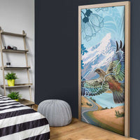 New Zealand South Island Door Cover Te Waipounamu Aoraki Kea Bird LT14 - Polynesian Pride