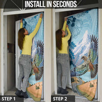 New Zealand South Island Door Cover Te Waipounamu Aoraki Kea Bird LT14 - Polynesian Pride