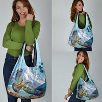 New Zealand South Island Grocery Bag Te Waipounamu Aoraki Kea Bird LT14 - Polynesian Pride