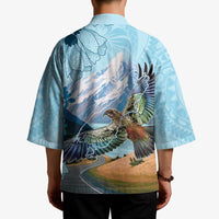 New Zealand South Island Kimono Te Waipounamu Aoraki Kea Bird LT14 - Polynesian Pride