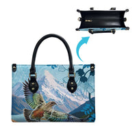 New Zealand South Island Leather Bag Te Waipounamu Aoraki Kea Bird LT14 - Polynesian Pride