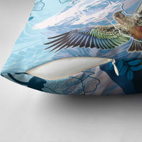 New Zealand South Island Pillow Cover Te Waipounamu Aoraki Kea Bird LT14 - Polynesian Pride