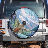 New Zealand South Island Spare Tire Cover Te Waipounamu Aoraki Kea Bird LT14 Blue - Polynesian Pride