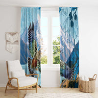 New Zealand South Island Window Curtain Te Waipounamu Aoraki Kea Bird LT14 - Polynesian Pride