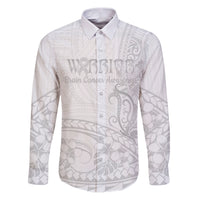 Polynesia Brain Cancer Awareness Family Matching Puletasi and Hawaiian Shirt In May We Wear Grey LT14 Dad's Shirt - Long Sleeve White - Polynesian Pride