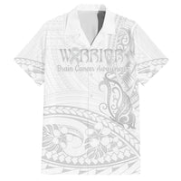 Polynesia Brain Cancer Awareness Family Matching Short Sleeve Bodycon Dress and Hawaiian Shirt In May We Wear Grey LT14 Dad's Shirt - Short Sleeve White - Polynesian Pride