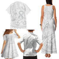 Polynesia Brain Cancer Awareness Family Matching Tank Maxi Dress and Hawaiian Shirt In May We Wear Grey LT14 - Polynesian Pride