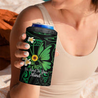 Polynesia Mental Health Awareness 4 in 1 Can Cooler Tumbler Green Ribbon Be Kind To Your Mind LT14 - Polynesian Pride