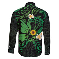 Polynesia Mental Health Awareness Family Matching Tank Maxi Dress and Hawaiian Shirt Green Ribbon Be Kind To Your Mind LT14 - Polynesian Pride
