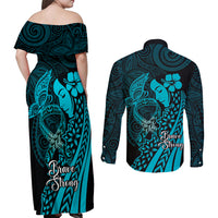 Polynesia World Ovarian Cancer Day Couples Matching Off Shoulder Maxi Dress and Long Sleeve Button Shirt You Matter Polynesian Women LT14 - Polynesian Pride