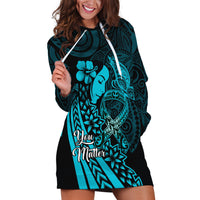 Polynesia World Ovarian Cancer Day Hoodie Dress You Matter Polynesian Women LT14 Teal - Polynesian Pride